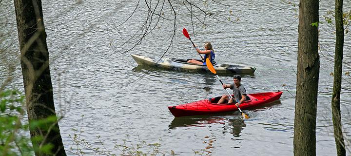 Kayakers on the Allegheny 